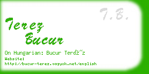 terez bucur business card